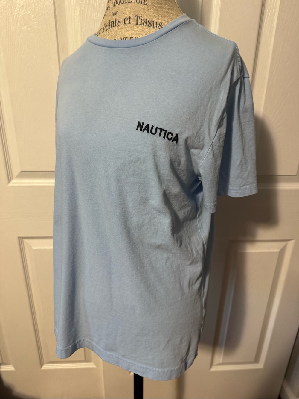 Medium Nautica Unisex Light Blue Logo Performance Tee - Picture 10 of 15